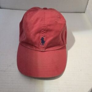 Polo Ralph Lauren Hat Red W/ Leather Strapback